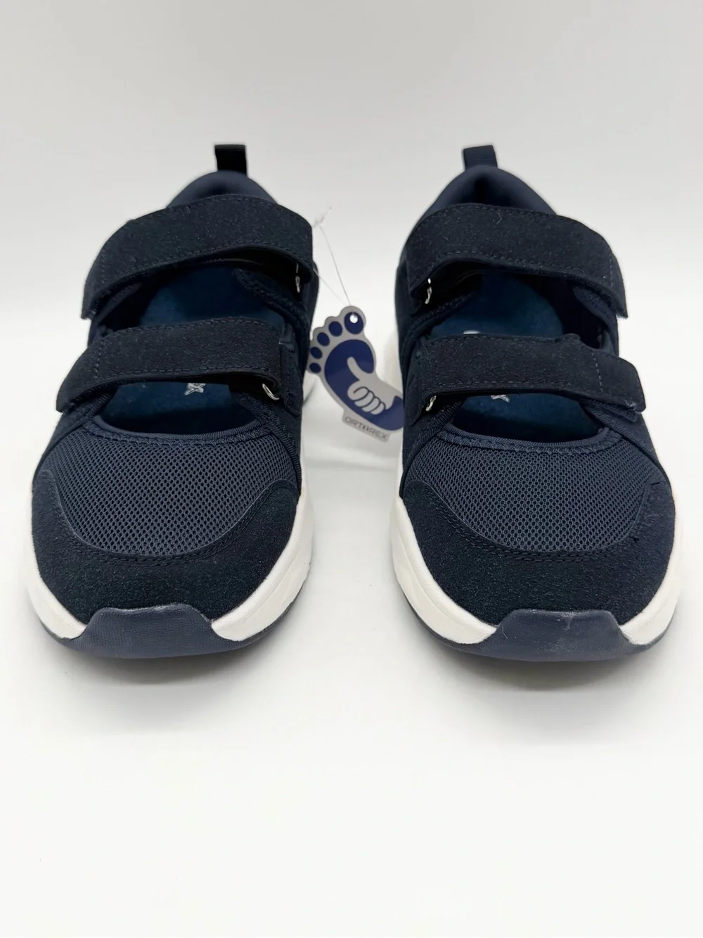Ortorex Orthopedic Diabetic Walking Sneakers Shoes Adjustable Strap Navy 7 New